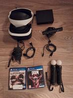 PlayStation VR + 2 games en 2 move controllers, S, VR-bril, Ophalen of Verzenden, Zo goed als nieuw