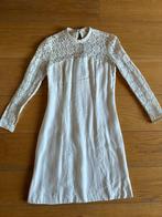 Vintage wit (trouw) jurkje met kanten mouwen - Union Made, Wit, Ophalen of Verzenden, Maat 34 (XS) of kleiner, Gedragen