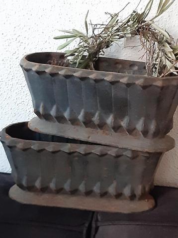 Gietijzeren" tuinvaas"30cm br, bloem/plantenbak jardienire beschikbaar voor biedingen
