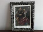 Oude houten lijst kader zwart zilver Rubens achter glas, Antiek en Kunst, Curiosa en Brocante, Ophalen of Verzenden