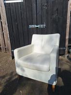 Ikea Karlstad fauteuil wit (kunst)leer., Huis en Inrichting, Ophalen, Zo goed als nieuw, Leer