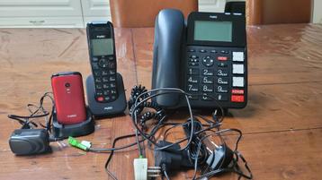 Dementie Telefoon Set: Vast & Mobiel beschikbaar voor biedingen