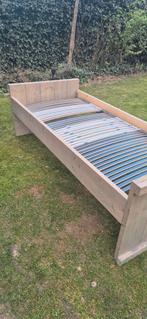 Eenpersoons steigerhout bed, Huis en Inrichting, Ophalen, Gebruikt, 90 cm, Eenpersoons