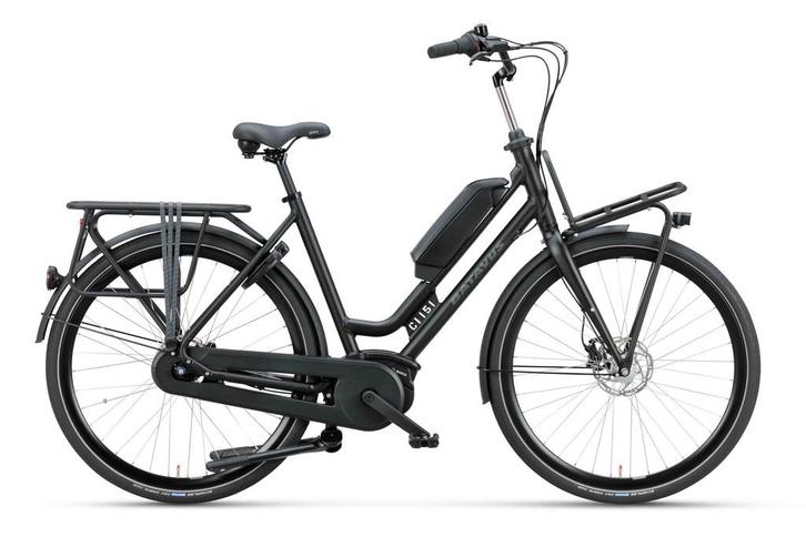 Batavus Quip extra cargo e-go plus zwart dames 55cm 28inch, Fietsen en Brommers, Elektrische fietsen, Nieuw, Batavus, 55 tot 59 cm