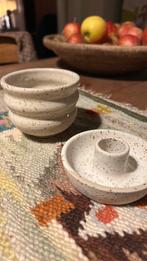 Studio Emma Sophia keramiek pottery mokje en kandelaar, Ophalen of Verzenden, Zo goed als nieuw