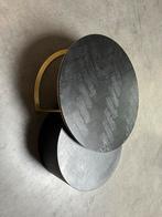 ACTIE Luxe Visgraat Salontafel Black Oak Goud NEW Set van 2, Minder dan 50 cm, Nieuw, Eikenhout, 100 tot 150 cm