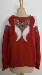 Feestelijke kerst trui met Engel vleugel vorm! L, Kleding | Dames, Verzenden, Zo goed als nieuw, Maat 42/44 (L), Bruin