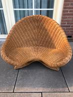 Riet lotus yoga meditatie fauteuil (jaren 70), Ophalen, Bruin, Riet of Rotan, Zo goed als nieuw