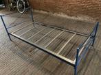 eenpersoons bed, Huis en Inrichting, 190 cm of minder, Blauw, 90 cm, Gebruikt