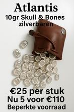 Atlantis 10gr Skull & Bones Zilverbaren – Beperkte voorraad!, Ophalen of Verzenden, Zilver