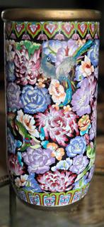 Cloisonné Scroll vaas uit 1930  & Uil Ornament, Antiek en Kunst, Ophalen of Verzenden