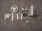 Nintendo Wii + 14 Games, 2 Controllers, Stuurtje, Spelcomputers en Games, Spelcomputers | Nintendo Wii, Ophalen of Verzenden, Gebruikt