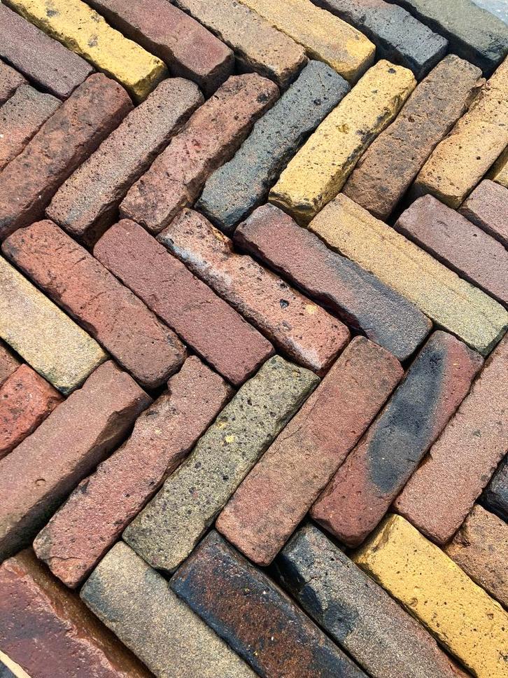 Waalformaat bont (P38), Tuin en Terras, Tegels en Klinkers, Gebruikt, Klinkers, Overige materialen, 10 m² of meer, Ophalen