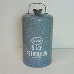Grijs gewolkte emaille 5 liter Esso petroleumkan., Antiek en Kunst, Antiek | Emaille, Ophalen of Verzenden