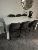 Eettafel met melkglas + TV meubel (2.5m), Huis en Inrichting, Tafels | Eettafels, Ophalen, 50 tot 100 cm, 150 tot 200 cm, Vier personen