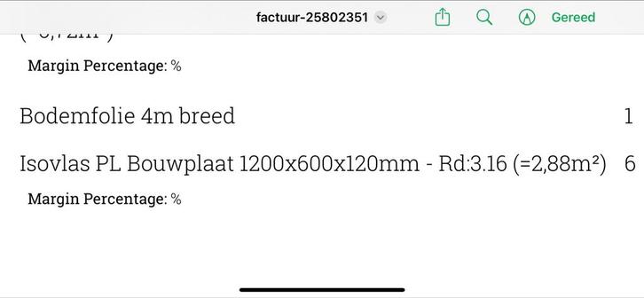 Isoflas Isolatie - 20 hele stukken + rest, Doe-het-zelf en Verbouw, Isolatie en Afdichting, Nieuw, Muurisolatie, Dakisolatie, Overige materialen