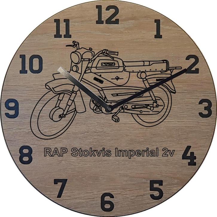 Themaklok met een RAP Stokvis brommer als thema, Huis en Inrichting, Woonaccessoires | Klokken, Nieuw, Wandklok, Ophalen of Verzenden