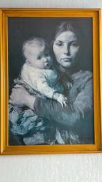 Ingelijste poster met gouden lijst, Antiek en Kunst, Ophalen