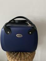 Beautycase Koffer Blauw met Handvat en Spiegel, Ophalen, Zo goed als nieuw, Blauw
