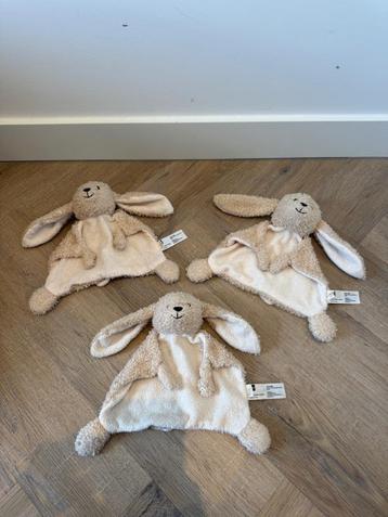 ZGAN 3x beige konijn knuffel slaap knuffeldoekje Hema set beschikbaar voor biedingen
