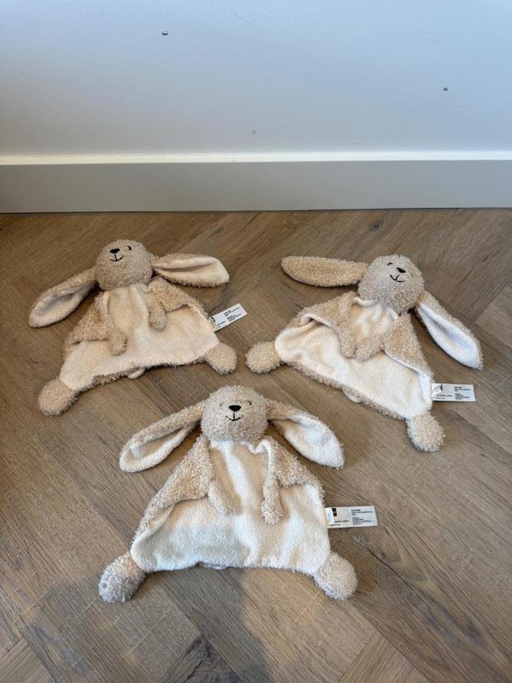 ZGAN 3x beige konijn knuffel slaap knuffeldoekje Hema set, Kinderen en Baby's, Speelgoed | Knuffels en Pluche, Zo goed als nieuw