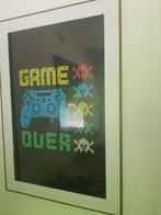 Game over 100 x 70 cm in zware aluminium lijst, Antiek en Kunst, Ophalen
