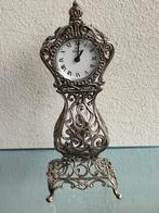 925 Zilver  miniatuur Staande klok Horloge, Ophalen of Verzenden, Zilver