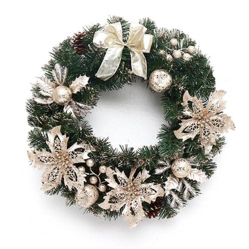 Kunst Kerst Krans / Nep Bloemen Dennen Kerstkrans Takken, Huis en Inrichting, Woonaccessoires | Kransen, Nieuw, Verzenden