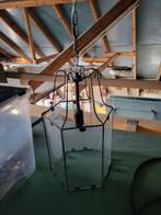 Ijzeren hanglamp met glas, Ophalen, Zo goed als nieuw, Glas, Minder dan 50 cm