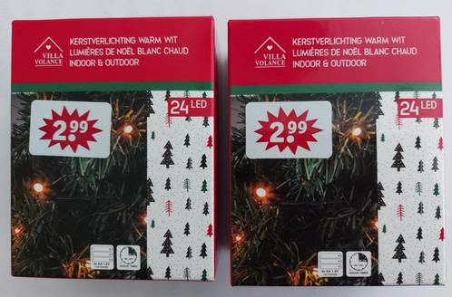 Kerstverlichting Warm Wit 24 LED / 2 st=3 euro, Diversen, Kerst, Nieuw, Ophalen