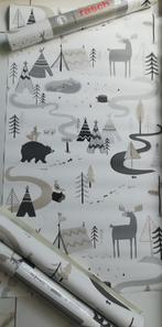 Kinder behang zwartwit natuur, Huis en Inrichting, Ophalen, Wit
