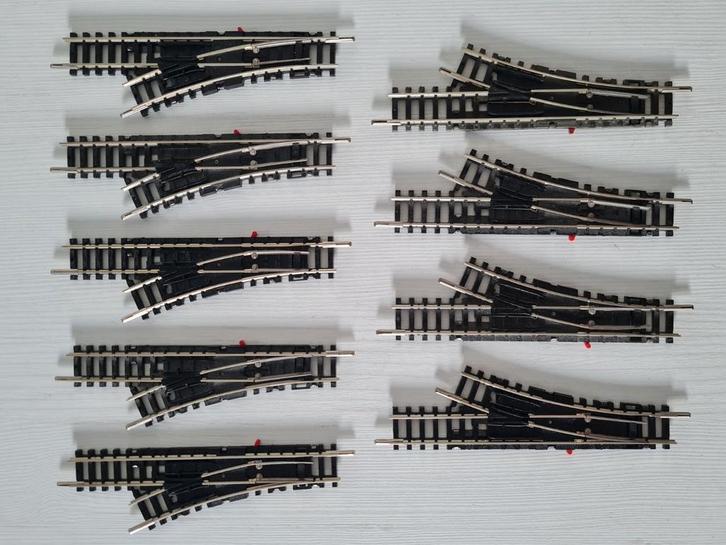 9 Minitrix wissels 4961/4963, Hobby en Vrije tijd, Modeltreinen | N-Spoor, Gebruikt, Rails, Gelijkstroom, Trix, Ophalen of Verzenden