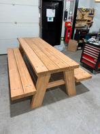 Nieuwe houten picknicktafel – Douglas beits – 250 x 163 cm, Tuin en Terras, Picknicktafels, Ophalen, Zo goed als nieuw, Rechthoekig