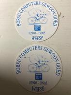2 stickers Borsu Computers Weesp, Verzenden, Zo goed als nieuw