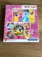 Puzzel Disney princess 2 puzzels 2x 60 stukjes, Meer dan 50 stukjes, Ophalen of Verzenden, Zo goed als nieuw