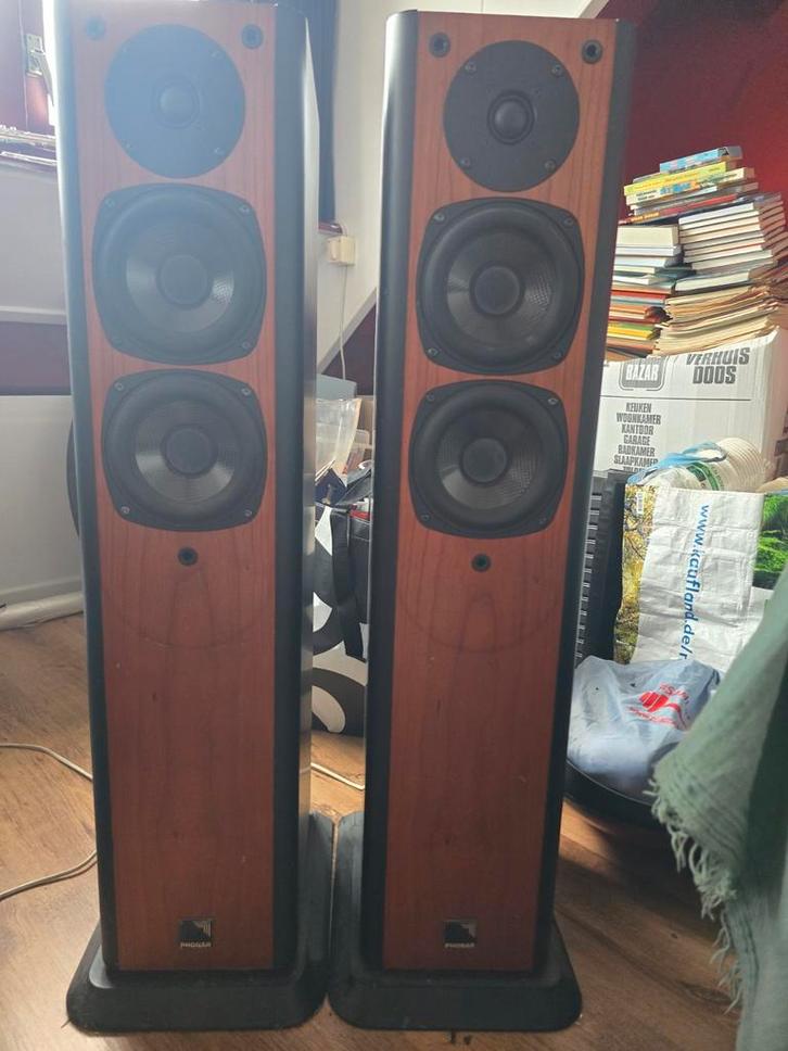 Phonar P20 S Luidsprekers - Topkwaliteit!, Audio, Tv en Foto, Luidsprekers, Gebruikt, Front, Rear of Stereo speakers, 120 watt of meer
