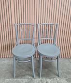 4 x houten cafestoelen bistro cafe stoelen Bentwood Thonet, Huis en Inrichting, Ophalen of Verzenden, Zo goed als nieuw, Grijs
