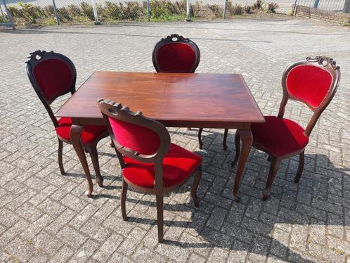 Mooie eethoek compleet of los te koop, Antiek en Kunst, Antiek | Meubels | Tafels, Ophalen