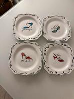 Set van 4 Rosanna borden met schoenmotieven, Huis en Inrichting, Keuken | Servies, Ophalen of Verzenden, Zo goed als nieuw, Bord(en)