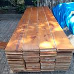 Massief grenen vloer 35 m2 vloerdelen 2 cm dik, Ophalen, Gebruikt, Vloerdelen of -planken, 10 tot 30 cm