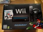 Nintendo Wii Zwart - Mario Kart Pack, Nintendo, Gebruikt, Ophalen of Verzenden, Met games