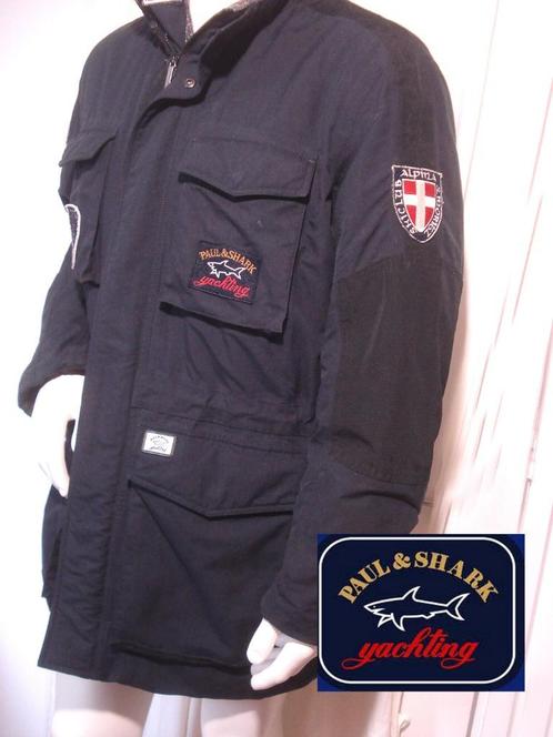 PAUL&SHARK😎 typhoon 20000 parka met capuchon mt M, Kleding | Heren, Jassen | Zomer, Gedragen, Maat 48/50 (M), Blauw, Ophalen of Verzenden