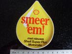 sticker shell logo smeer 'm! Super Plus motorolie olie oil, Verzamelen, Verzenden, Zo goed als nieuw, Merk