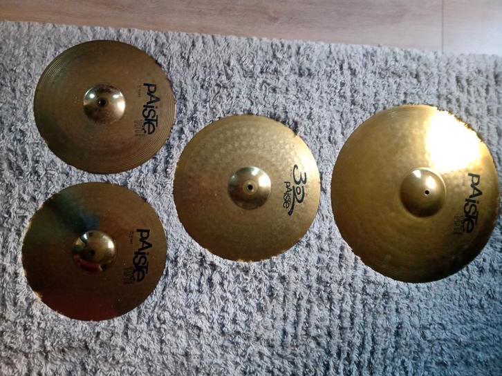 Paiste 101 Brass Bekken Set - Ride, Crash, Hi-hats, Muziek en Instrumenten, Drumstellen en Slagwerk, Gebruikt, Overige merken