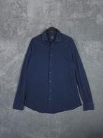 Profuomo Overhemd XL 44 Donkerblauw Knitted Shirt, Blauw, ., Ophalen of Verzenden, .
