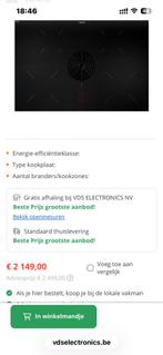 Niewe bora PURU 2 !!!! Showmodel geweest., Ophalen, 4 kookzones, Zo goed als nieuw, Inbouw