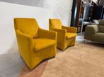 2 Nieuw Leolux Calinda Fauteuils Alcantara Design stoel Geel, Huis en Inrichting, Leolux, Nieuw, 75 tot 100 cm, Ophalen of Verzenden