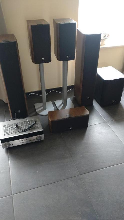 Focal Chorus set compleet (706,716,cc700, sub 300p, RX-a550), Audio, Tv en Foto, Home Cinema-sets, Zo goed als nieuw, Overige spelers