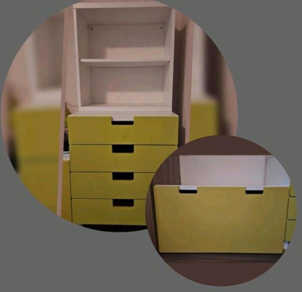 Ikea speelgoedkist en boekenkast met lades, Kinderen en Baby's, Kinderkamer | Commodes en Kasten, Ophalen, Minder dan 75 cm, 50 tot 70 cm