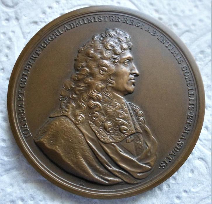 Medal Jean-Baptiste Colbert by Joseph Roettiers.(45), Postzegels en Munten, Penningen en Medailles, Brons, Buitenland, Verzenden